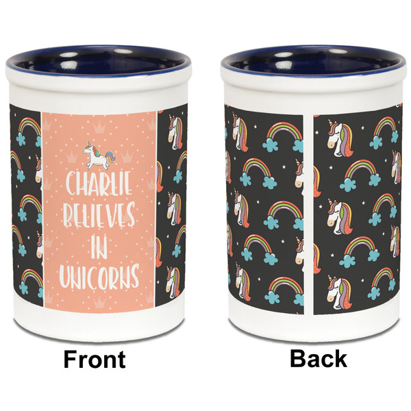 Unicorns Pencil Holder - Blue - approval