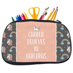 Unicorns Neoprene Pencil Case - Medium w/ Name or Text