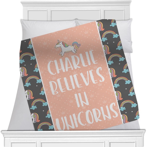 Custom Unicorns Minky Blanket (Personalized)