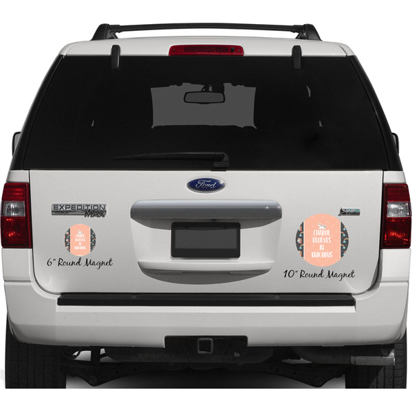 Unicorns Personalized Car Magnets on Ford Explorer