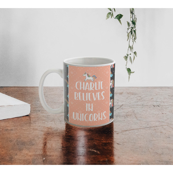 Unicorns Personalized Coffee Mug - Lifestyle