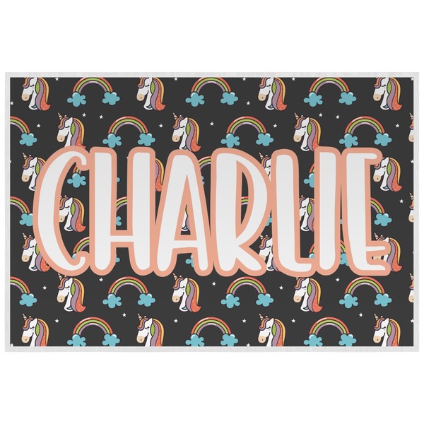 Unicorns Personalized Placemat (Back)