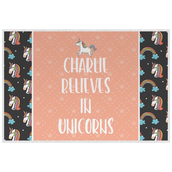 Custom Unicorns Laminated Placemat w/ Name or Text