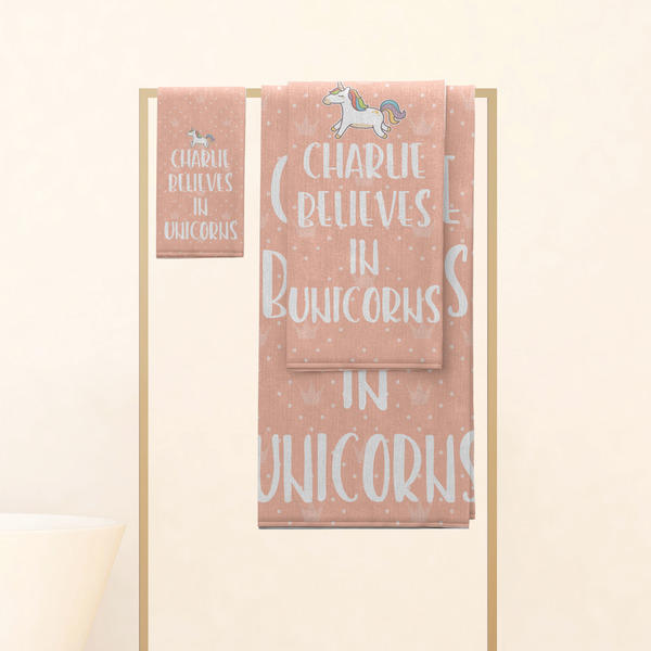 Unicorns Personalized Towel Set