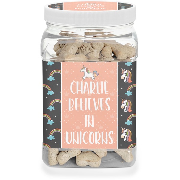 Custom Unicorns Dog Treat Jar (Personalized)