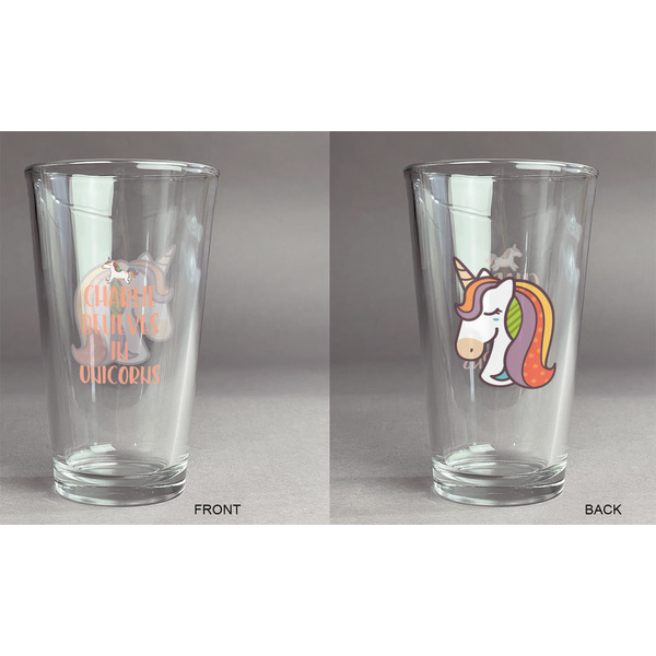 Unicorns Pint Glass - Two Content - Approval