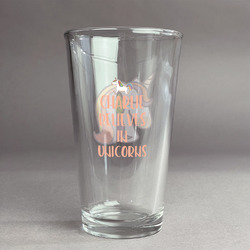 Unicorns Pint Glass - Full Color Logo (Personalized)