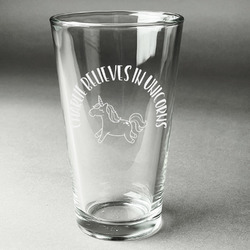 Unicorns Pint Glass - Engraved (Single) (Personalized)