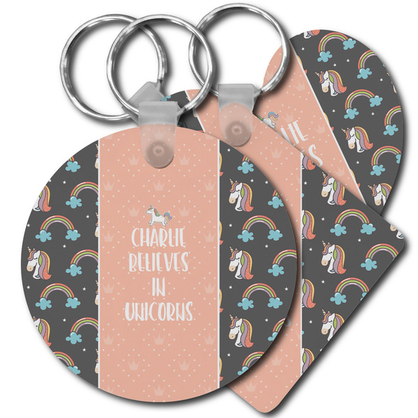 Custom Unicorns Plastic Keychain (Personalized)