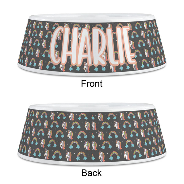 Unicorns Plastic Pet Bowls - Medium - APPROVAL