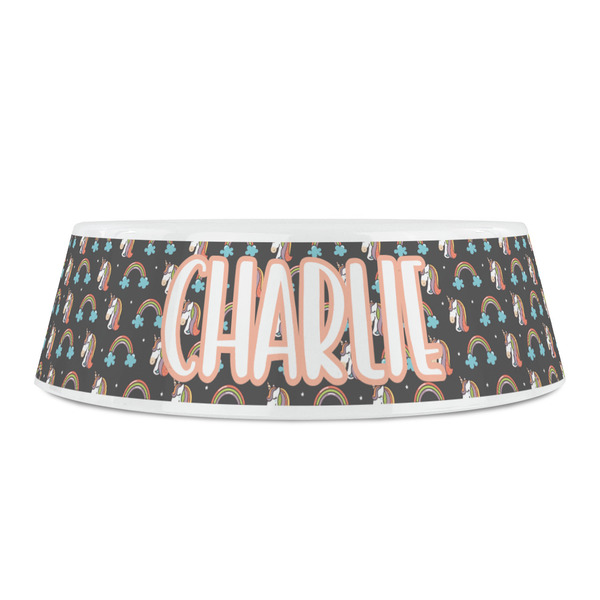 Unicorns Plastic Pet Bowls - Small - FRONT