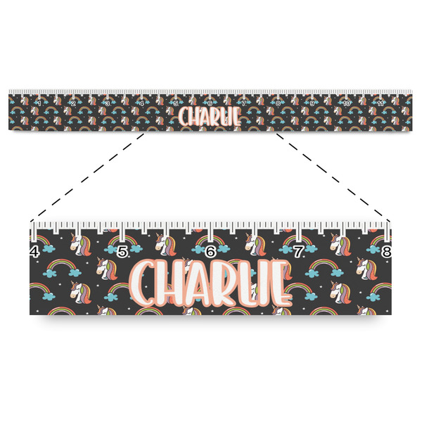 Custom Unicorns Plastic Ruler - 12" (Personalized)