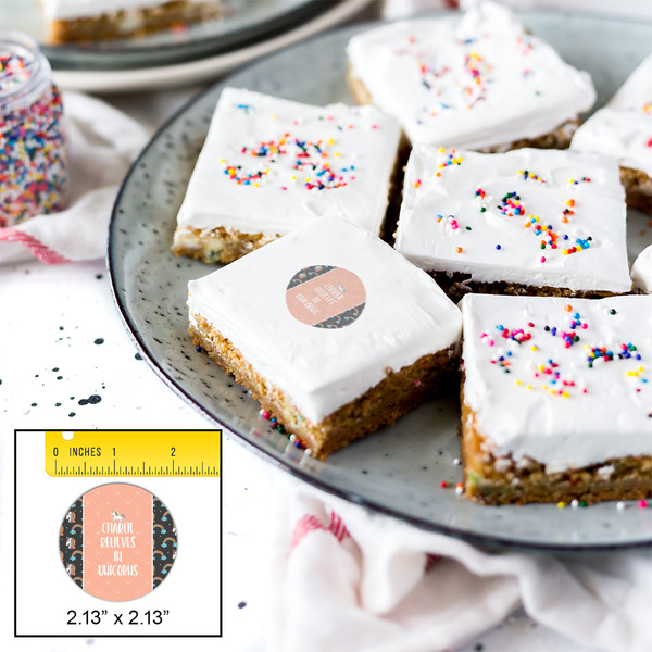 Unicorns Printed Icing Circle - Small - In Context