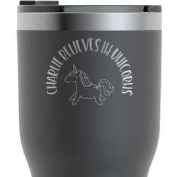 Unicorns RTIC Tumbler - Black - Engraved Front & Back (Personalized)