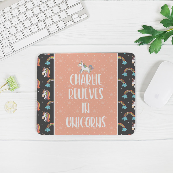 Unicorns Rectangular Mouse Pad - LIFESTYLE 2