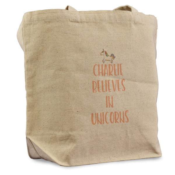 Custom Unicorns Reusable Cotton Grocery Bag (Personalized)