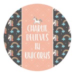 Unicorns Round Decal - XLarge (Personalized)
