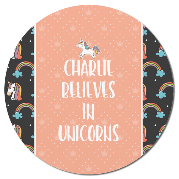 Unicorns Round Fridge Magnet - FRONT