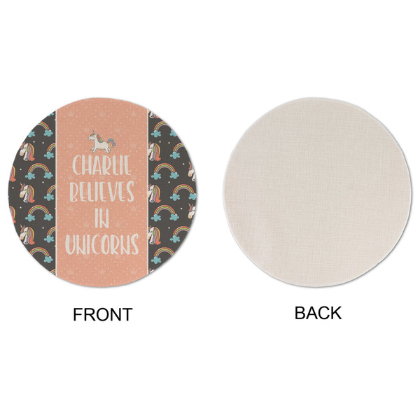 Unicorns Round Linen Placemats - APPROVAL (single sided)