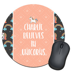 Unicorns Round Mouse Pad (Personalized)