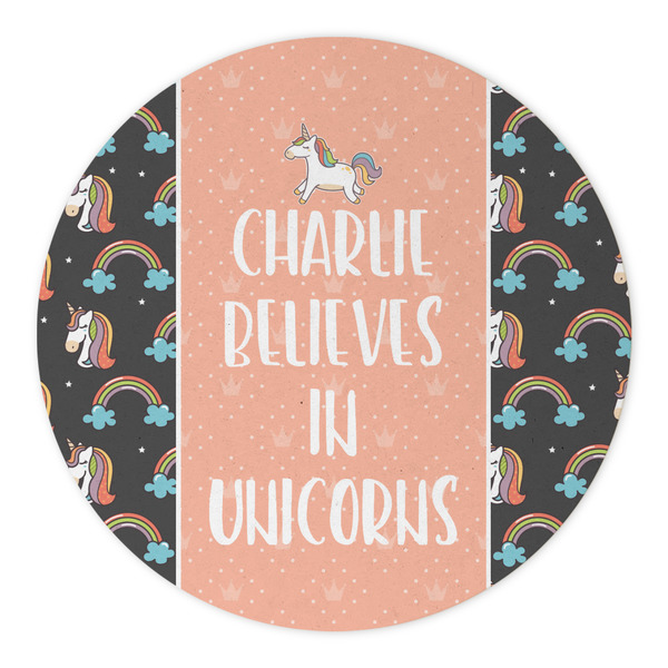 Unicorns Round Paper Coaster - Approval