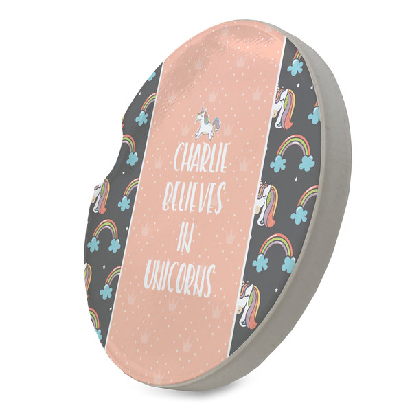 Unicorns Sandstone Car Coaster - STANDING ANGLE