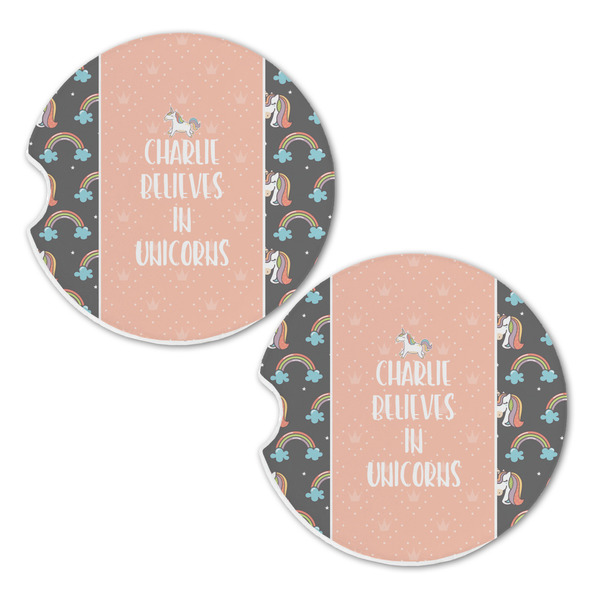 Unicorns Sandstone Car Coasters - Set of 2