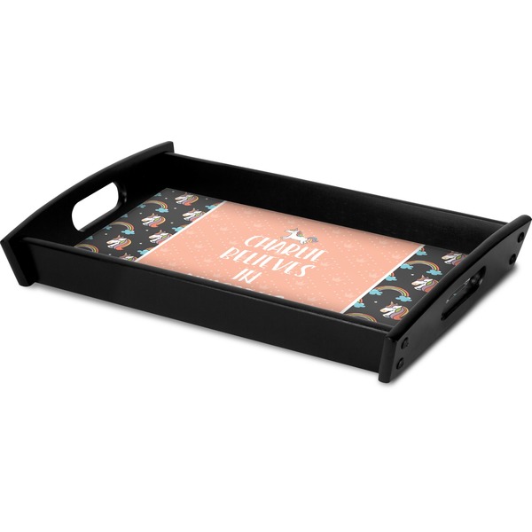 Unicorns Serving Tray Black - Corner