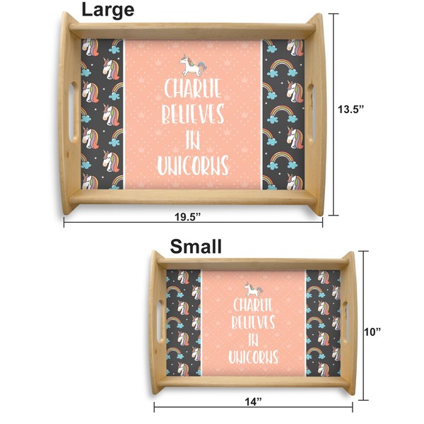 Unicorns Serving Tray Wood Sizes