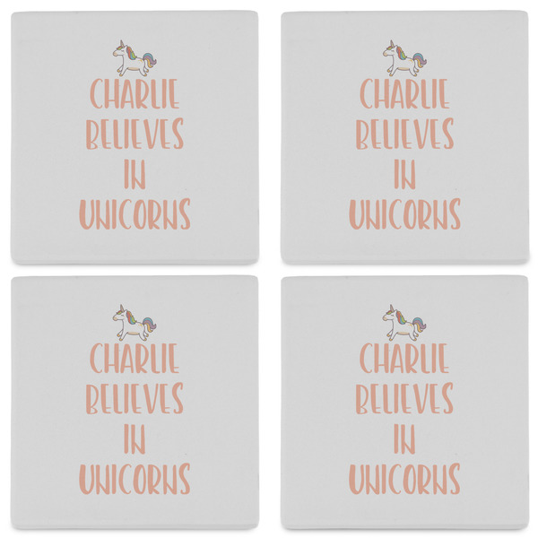 Unicorns Set of 4 Sandstone Coasters - See All 4 View