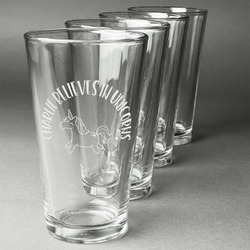 Unicorns Pint Glasses - Engraved (Set of 4) (Personalized)