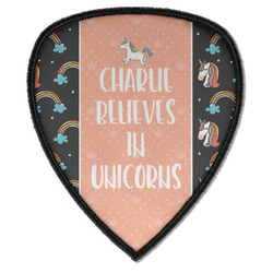 Unicorns Iron on Shield Patch A w/ Name or Text