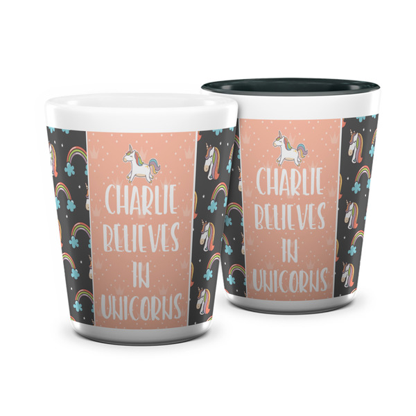 Custom Unicorns Ceramic Shot Glass - 1.5 oz (Personalized)