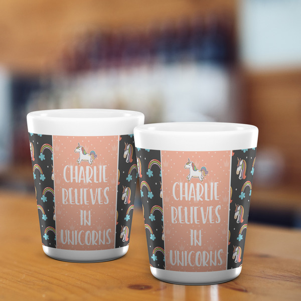 Unicorns Shot Glass - White - LIFESTYLE