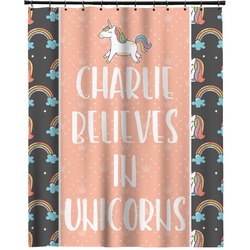 Unicorns Extra Long Shower Curtain - 70"x84" (Personalized)
