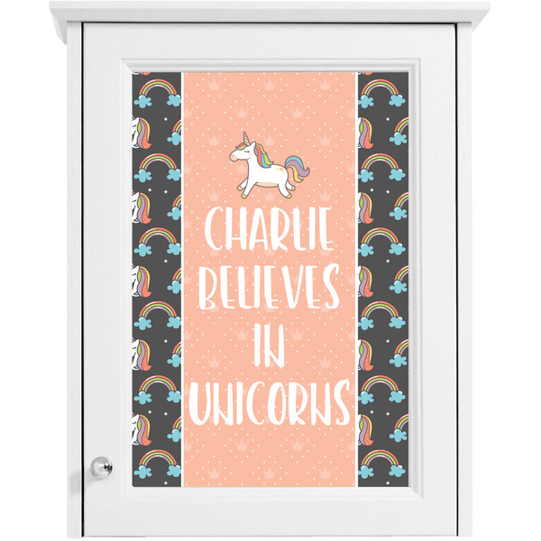 Unicorns Single White Cabinet Decal