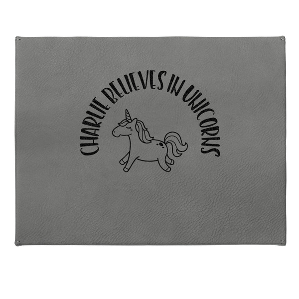 Unicorns Small Engraved Gift Box with Leather Lid - Approval