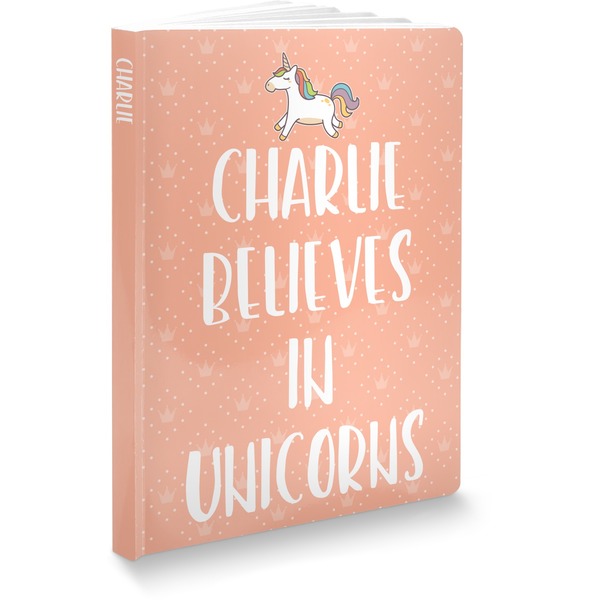 Custom Unicorns Softbound Notebook - 7.25" x 10" (Personalized)
