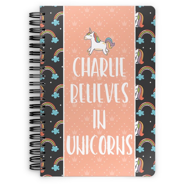 Custom Unicorns Spiral Notebook - 7x10 w/ Name or Text