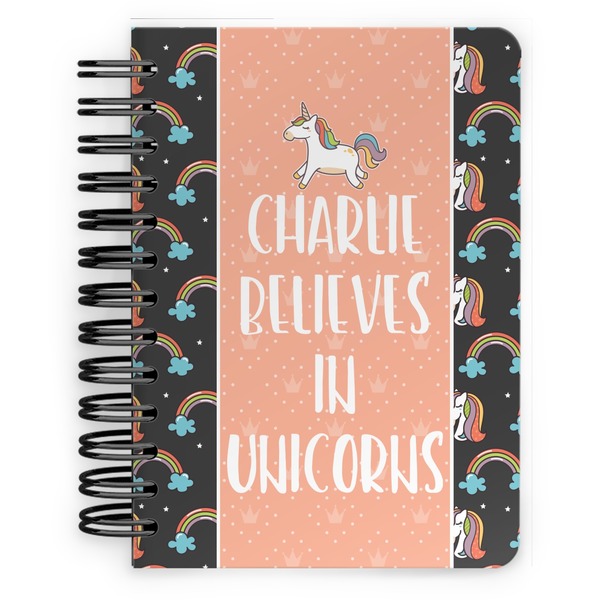 Custom Unicorns Spiral Notebook - 5x7 w/ Name or Text