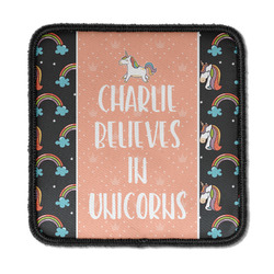Unicorns Iron On Square Patch w/ Name or Text