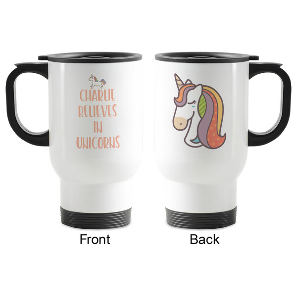 Unicorns Stainless Steel Travel Mug with Handle - Apvl