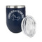Unicorns Stainless Wine Tumblers - Navy - Double Sided - Alt View
