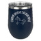 Unicorns Stainless Wine Tumblers - Navy - Double Sided - Front