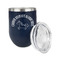 Unicorns Stainless Wine Tumblers - Navy - Single Sided - Alt View