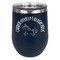 Unicorns Stainless Wine Tumblers - Navy - Single Sided - Front