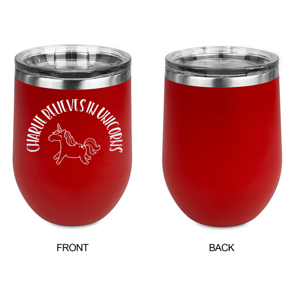 Unicorns Stainless Wine Tumblers - Red - Single Sided - Approval