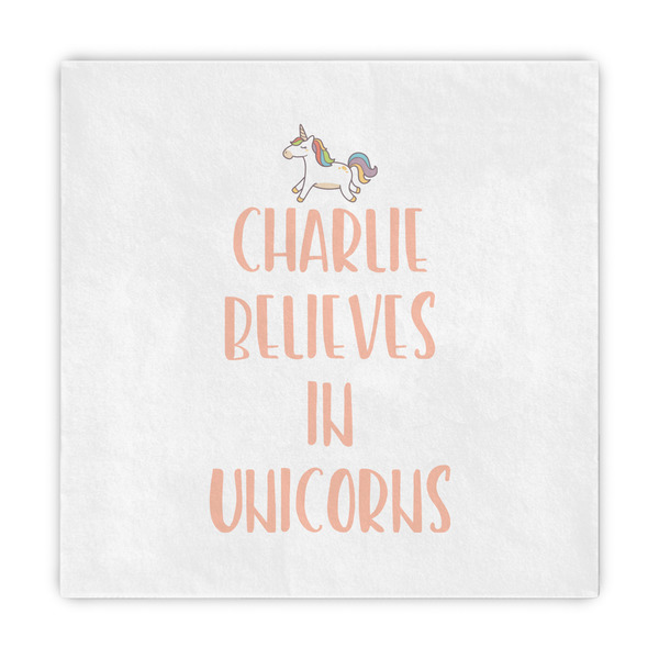 Custom Unicorns Decorative Paper Napkins (Personalized)