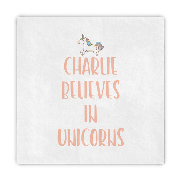 Custom Unicorns Standard Decorative Napkins (Personalized)