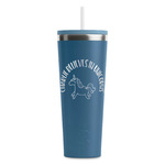 Unicorns RTIC Everyday Tumbler with Straw - 28oz - Steel Blue - Double-Sided (Personalized)